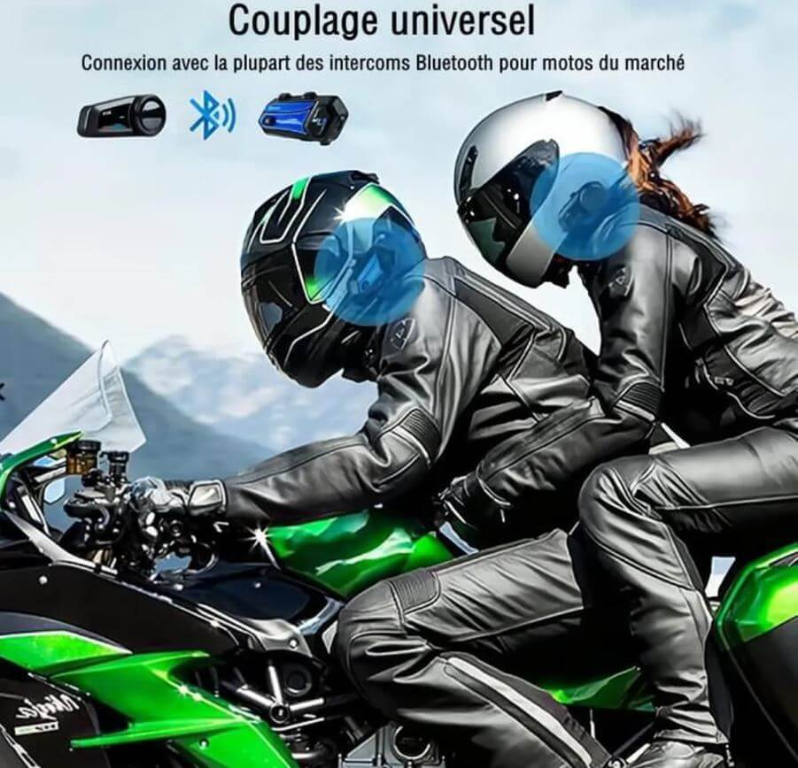 2 motociclisti collegati via Bluetooth grazie all'interfono Fodsports FX6
