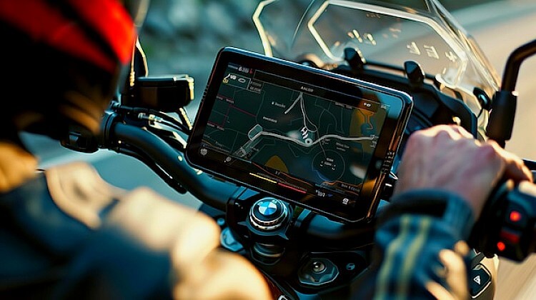Sistema GPS su una moto