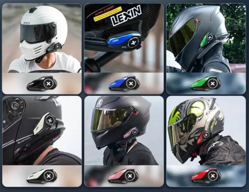 L'intercom moto LEXIN G2P avec ses coques remplaçables