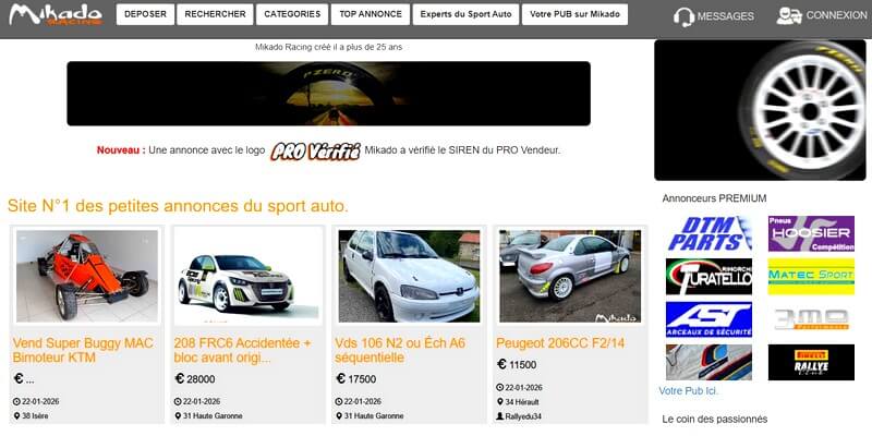 You are currently viewing Mikado Racing : Référence des annonces sport auto